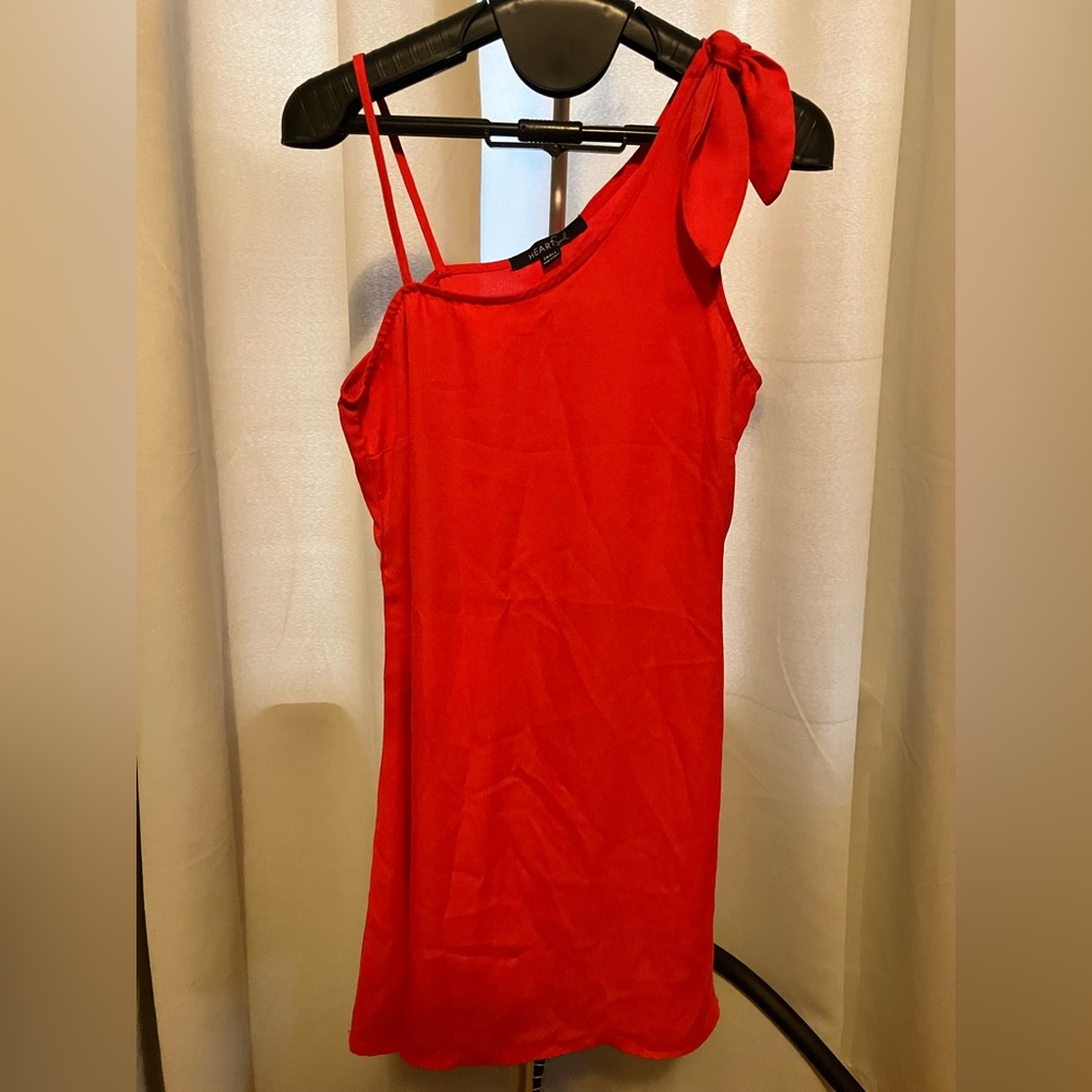 Red mini dress
